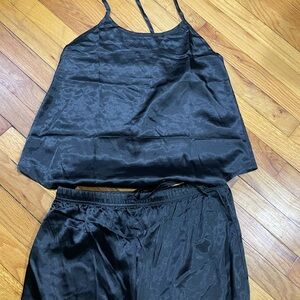 Black Satin Lounge Set